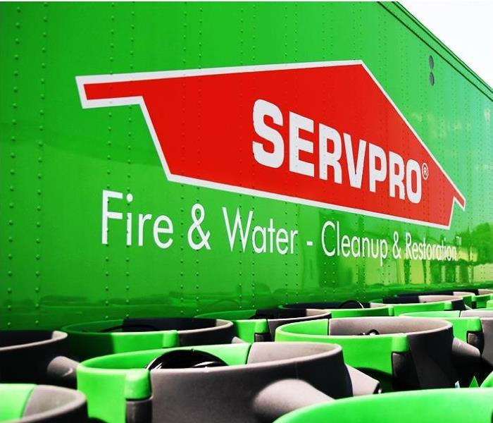 SERVPRO building with equipment.